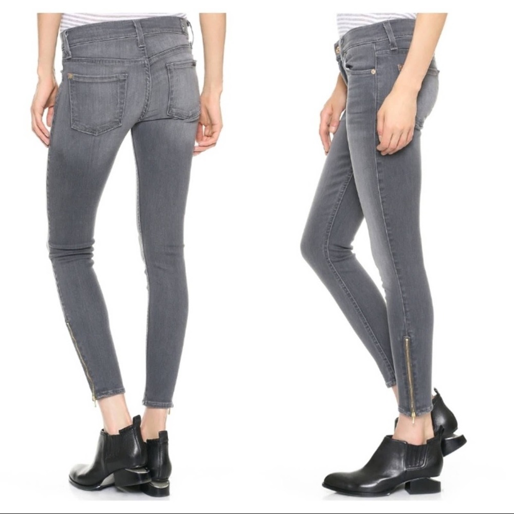 7 For All Mankind Skinny Ankle Jean W/ Ankle Zip